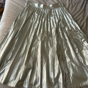Zara metallic midi skirt